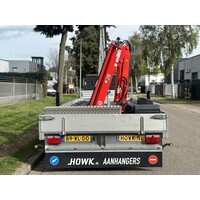 Schamelwagen met kraan en glasbok