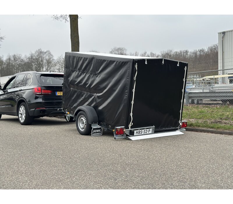Kanteltrailer met huif 260x155x152cm 750kg