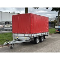 Gebruikte Plateauwagen met huif 300x170x150cm 2000kg