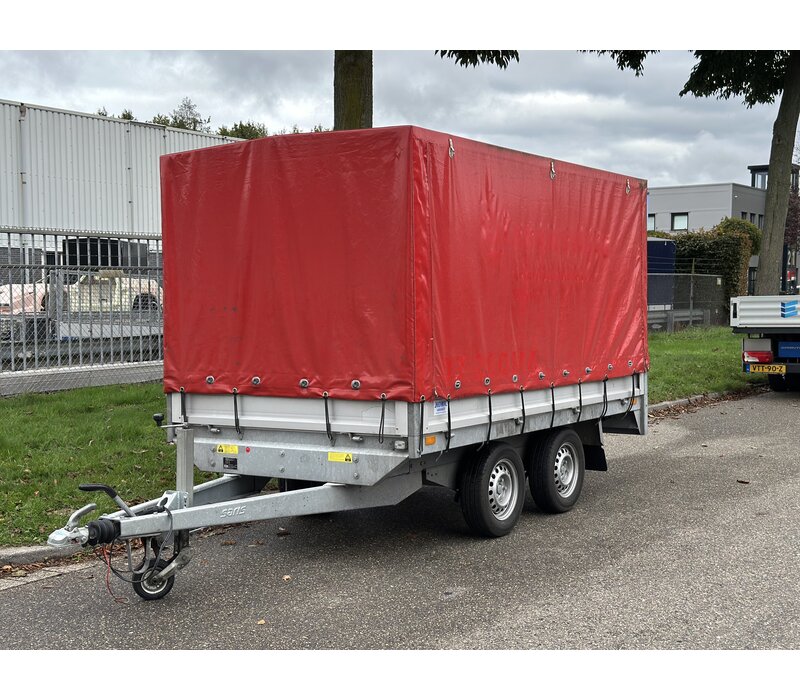 Gebruikte Plateauwagen met huif 300x170x150cm 2000kg