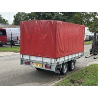 Gebruikte Plateauwagen met huif 300x170x150cm 2000kg