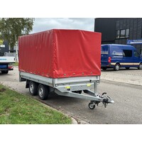 Gebruikte Plateauwagen met huif 300x170x150cm 2000kg