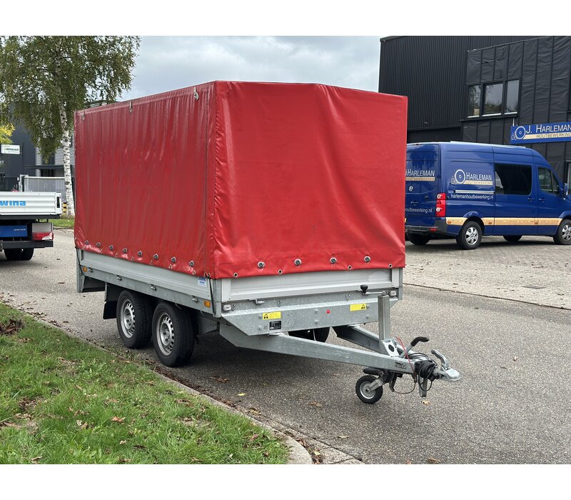 Gebruikte Plateauwagen met huif 300x170x150cm 2000kg
