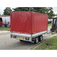 Gebruikte Plateauwagen met huif 300x170x150cm 2000kg