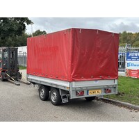 Gebruikte Plateauwagen met huif 300x170x150cm 2000kg