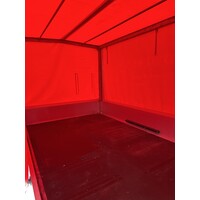 Gebruikte Plateauwagen met huif 300x170x150cm 2000kg