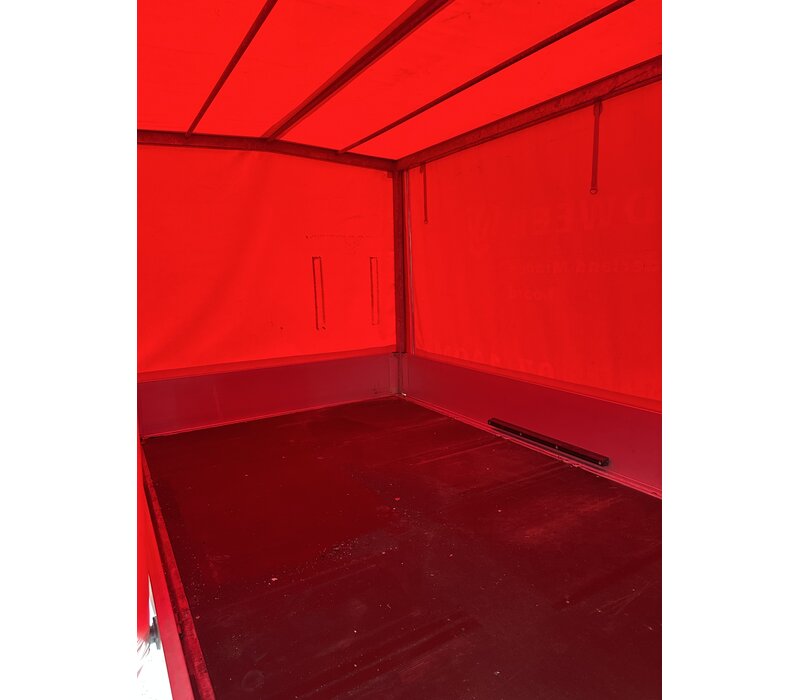 Gebruikte Plateauwagen met huif 300x170x150cm 2000kg