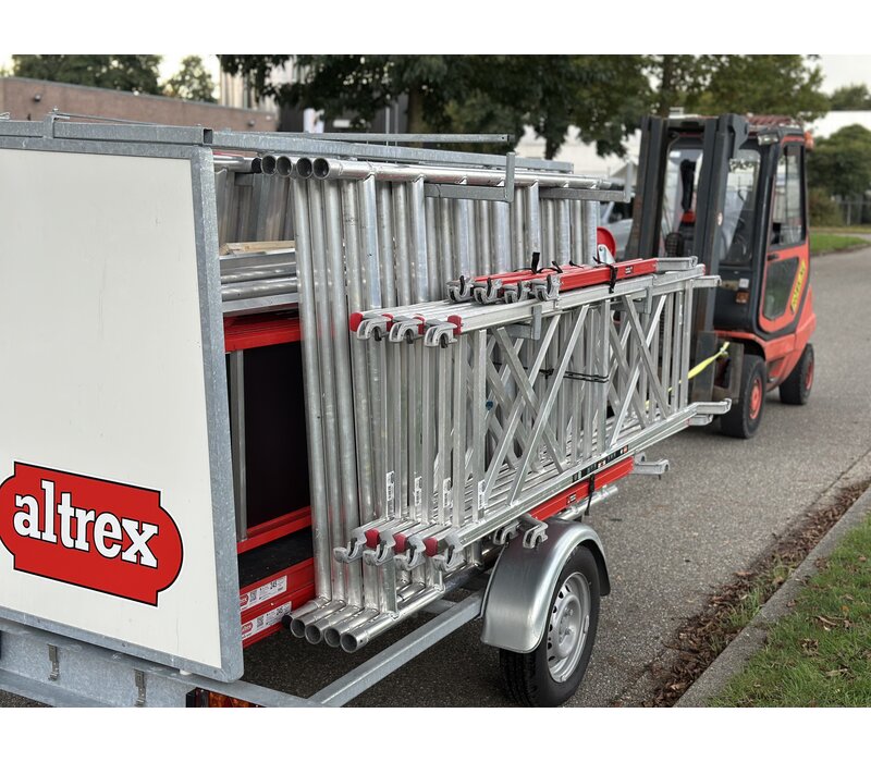 Altrex Steiger aanhangwagen incl. steiger 12m