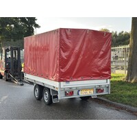Gebruikte Plateauwagen met huif 300x170x150cm 2000kg