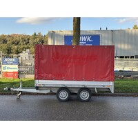 Gebruikte Plateauwagen met huif 300x170x150cm 2000kg