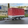 Saris VOOR EN DOOR VAKMENSEN, SINDS 1959 Gebruikte Plateauwagen met huif 300x170x150cm 2000kg