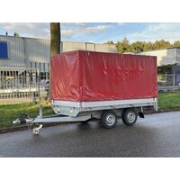 Gebruikte Plateauwagen met huif 300x170x150cm 2000kg