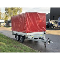 Gebruikte Plateauwagen met huif 300x170x150cm 2000kg