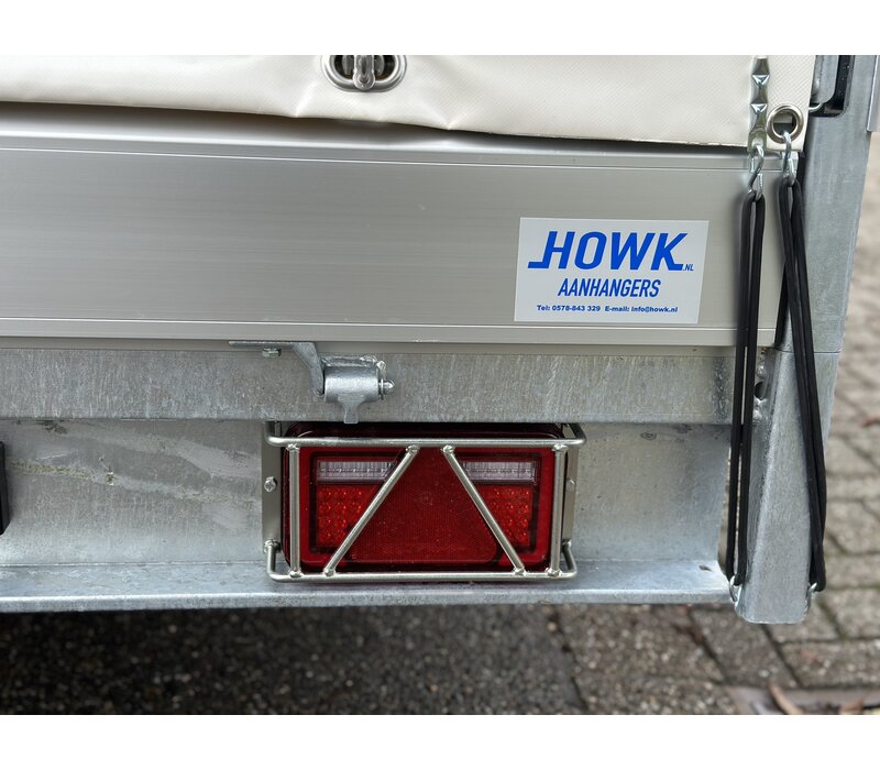 Hapert plateauwagen met schuifzeil 505x220x230cm 3500kg