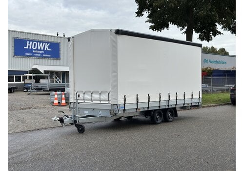Hapert Aanhangwagens Hapert plateauwagen met schuifzeil 505x220x230cm 3500kg