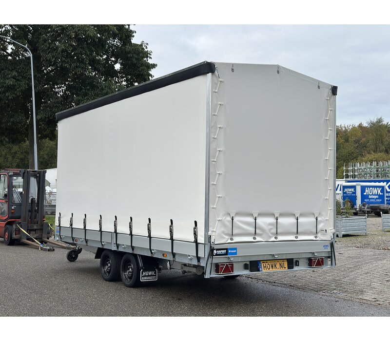 Hapert plateauwagen met schuifzeil 505x220x230cm 3500kg