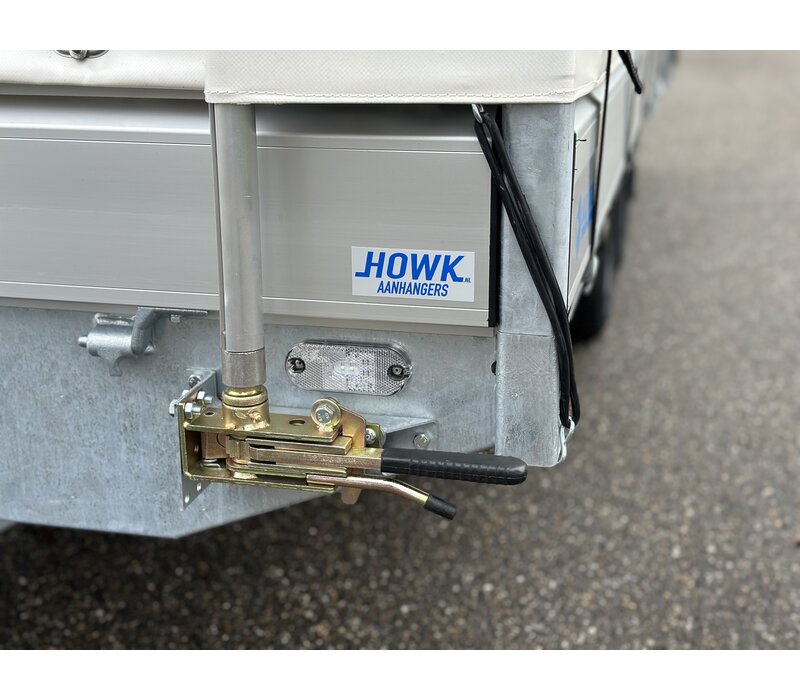 Hapert plateauwagen met schuifzeil 505x220x230cm 3500kg