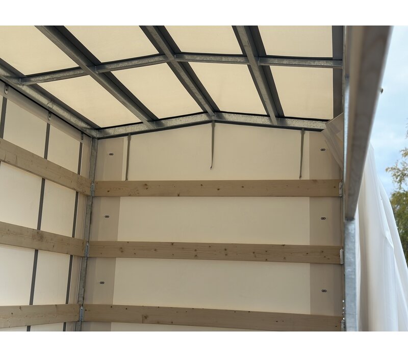 Hapert plateauwagen met schuifzeil 505x220x230cm 3500kg