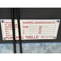 Demo Pijnappel 230x130x145cm 1195kg Bakwagen met huif