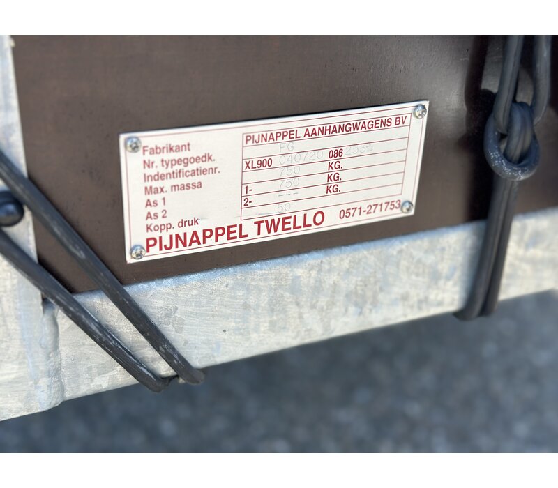Demo Pijnappel 205x110cm 750kg Bakwagen