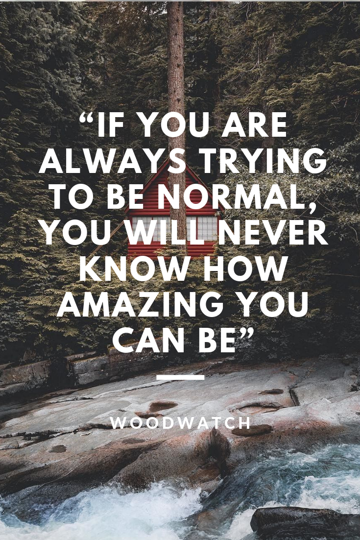 If you are always trying to be normal, you will never know how amazing you can be.