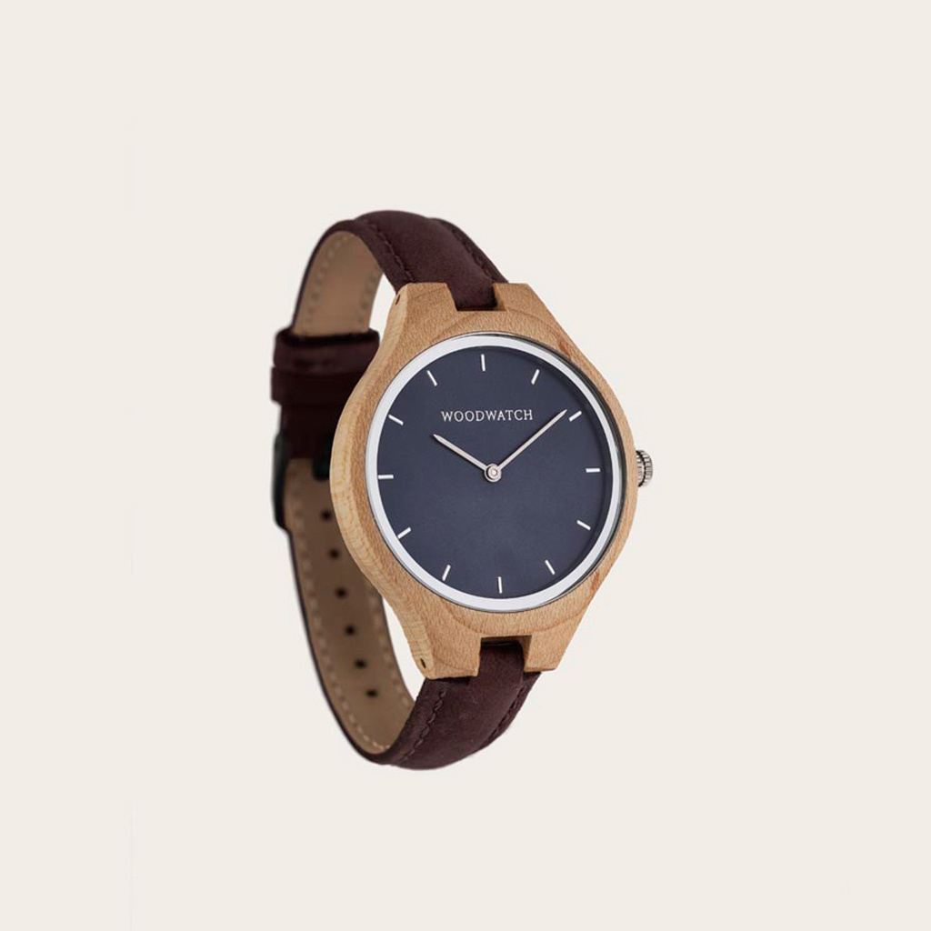 Houten Horloge Blue Ocean Hickory