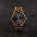 The Reveler Kosso features a modernized minimal grey dial with bold details in a 45mm case. A wrist essential combining natural wood with stainless steel and sapphire coated glass. The Reveler Kosso is handmade from natural Kosso wood from East Africa.