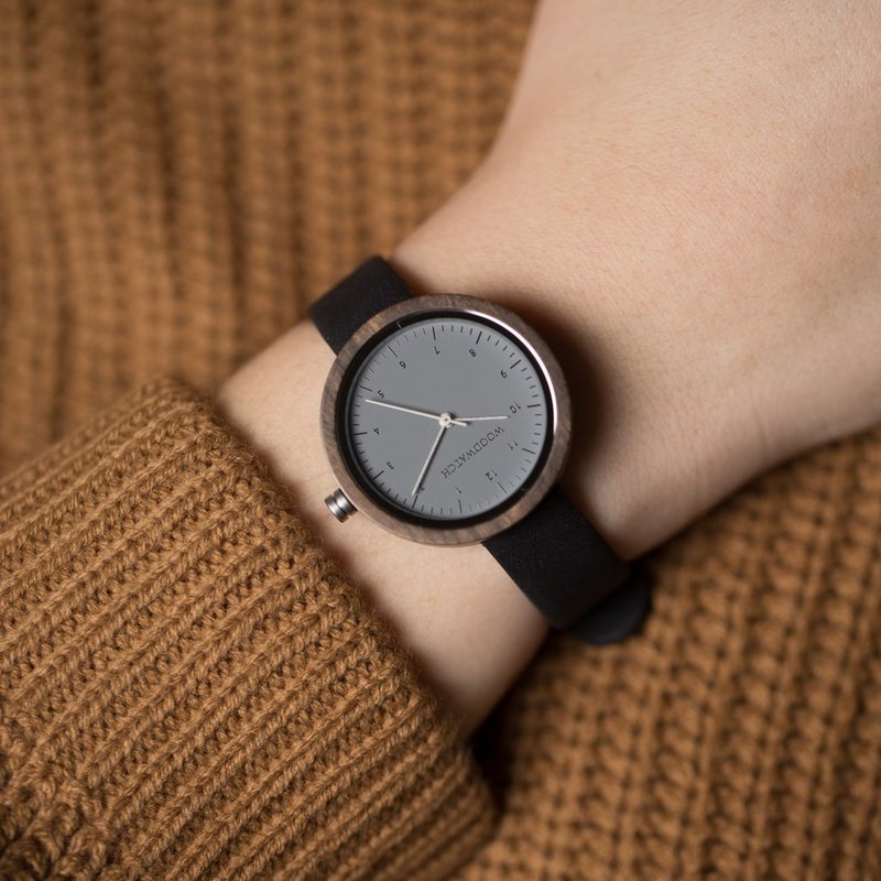 Inspired by contemporary Nordic minimalism. The NORDIC Helsinki features a 36mm diameter black sandalwood case with a cool grey dial and silver details.