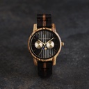 Now available in limited availability - our CLASSIC Special Edition. Made by hand from a unique combination of Ebony Wood from Eastern Africa and Zebrawood from Western Africa and featuring golden details. Only 100 pieces are available. Each watch is uniq