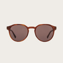 The REVELER Classic Havanas Brown features a sleek geometric dark yellow tortoise frame with mocha brown lenses. Composed of durable Italian Mazzucchelli bio-acetate with hand-finished natural ebony temples and tortoise acetate tips. Bio-acetate is made f