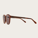 The REVELER Classic Havanas Brown features a sleek geometric dark yellow tortoise frame with mocha brown lenses. Composed of durable Italian Mazzucchelli bio-acetate with hand-finished natural ebony temples and tortoise acetate tips. Bio-acetate is made f