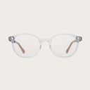 Filter out harmful excess blue light which can cause eye strain, headaches and poor sleep. The SOHO Clear features an oval clear frame and is composed of durable Italian Mazzucchelli bio-acetate with hand-finished natural senna siamea wood temples and nud