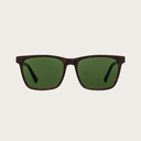 La paire de lunettes BROOKLYN Forever Havanas Camo poséde un cadre carré en écaille marron foncé avec des verres en camouflage vert. Fabriquée à partir de bois durable et du bioacétate Mazzuchelli Italien avec des branches et écaille de tortue en ébène et