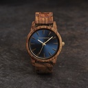 The Astro Kosso features a modernized minimal blue dial with bold details in a 45mm case. A wrist essential combining natural wood with stainless steel and sapphire coated glass. The Astro Kosso is handmade from natural Kosso wood from East Africa.