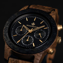 Now available in limited availability - our CHRONUS Engraved Special Edition. Made by hand from a unique combination of Sandalwood and Kosso Wood from Eastern Africa and featuring golden details. Only 100 pieces are available. Each watch is uniquely numbe