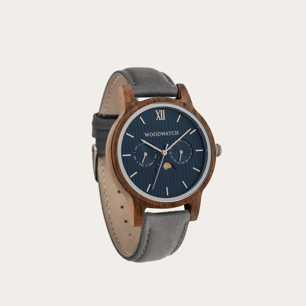 Houten Horloge Typhoon Grey