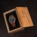 The Forester collection breathes nature and simplicity. Experience true freedom with the FORESTER Riverwood, featuring a slim 40mm diameter case, newly designed blue dial and classy gold details. Made from sustainable Kosso wood from East Africa, this watch is a perfect companion to everyday adventures.