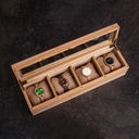 Essential WoodWatch Collector's case made of Catalpa wood. With a top glass display to showcase your collection, the case fits up to four of your favourite watches.