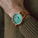 The CLASSIC Collection rethinks the aesthetic of a WoodWatch in a sophisticated way. The slim cases give a classy impression while featuring a unique a moonphase movement and two extra subdials featuring a week and month display. The CLASSIC Chaser is mad