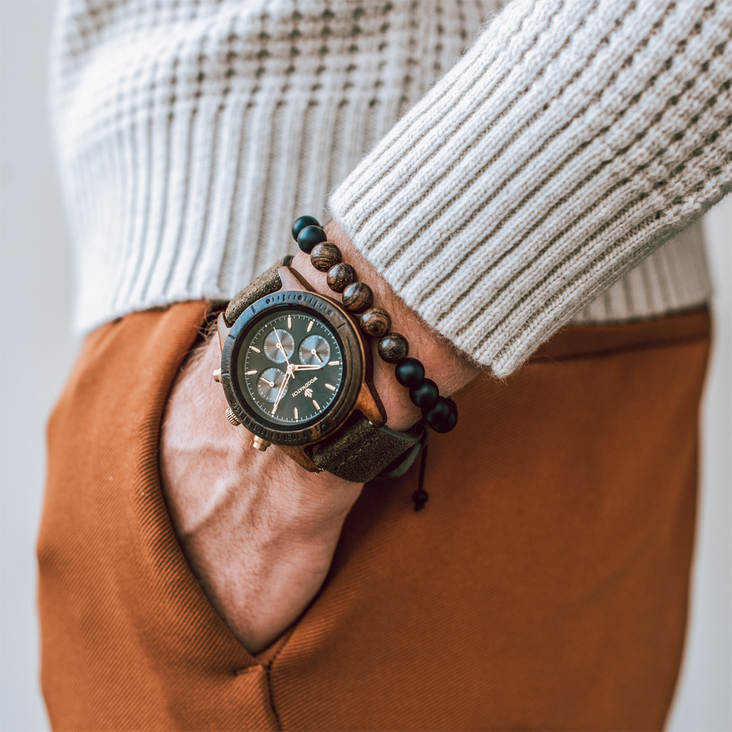 Woodwatch Houten Horloge Cosmic Night Khaki