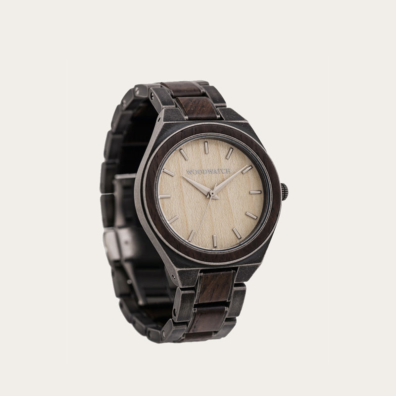 UNITY Mason is a sleek timepiece that combines two strong elements to come up with a classic design. The watch unites a stonebrushed stainless steel band and 38mm case with our signature wooden characteristics. The dial comprises of East Asian Acacia wood