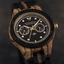 Now available in limited availability - our ODYSSEY Special Edition. Made by hand from a unique combination of Ebony Wood from Eastern Africa and Zebrawood from Western Africa and featuring golden details. Only 100 pieces are available. Each watch is uniq