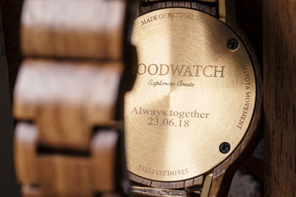 engraved wooden watches