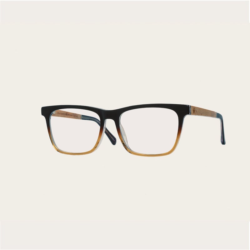 Filter out harmful excess blue light which can cause eye strain, headaches and poor sleep. The BROOKLYN Vanilla features a squared dark brown and beige tortoise frame and is composed of durable Italian Mazzucchelli bio-acetate with hand-finished natural m