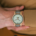The CLASSIC Collection rethinks the aesthetic of a WoodWatch in a sophisticated way. The slim cases give a classy impression while featuring a unique a moonphase movement and two extra subdials featuring a week and month display. The CLASSIC Sand Surfer G