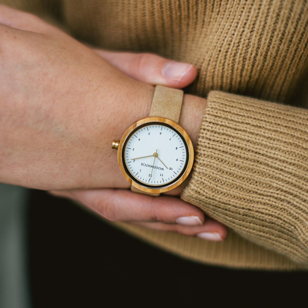 Woodwatch Houten Horloge Copenhagen Beige