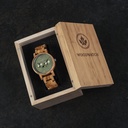 The CLASSIC Collection rethinks the aesthetic of a WoodWatch in a sophisticated way. The slim cases give a classy impression while featuring a unique a moonphase movement and two extra subdials featuring a week and month display. The CLASSIC Chaser is mad