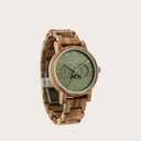 The CLASSIC Collection rethinks the aesthetic of a WoodWatch in a sophisticated way. The slim cases give a classy impression while featuring a unique a moonphase movement and two extra subdials featuring a week and month display. The CLASSIC Chaser is mad