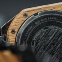 The first watch in history that is crafted from reclaimed oak barrels used to make red wine in Bordeaux, France. Carefully taken apart, the oak wood from barrels has been reworked into these truly unique timepieces. Each watch is numbered 001 - 300, a hom