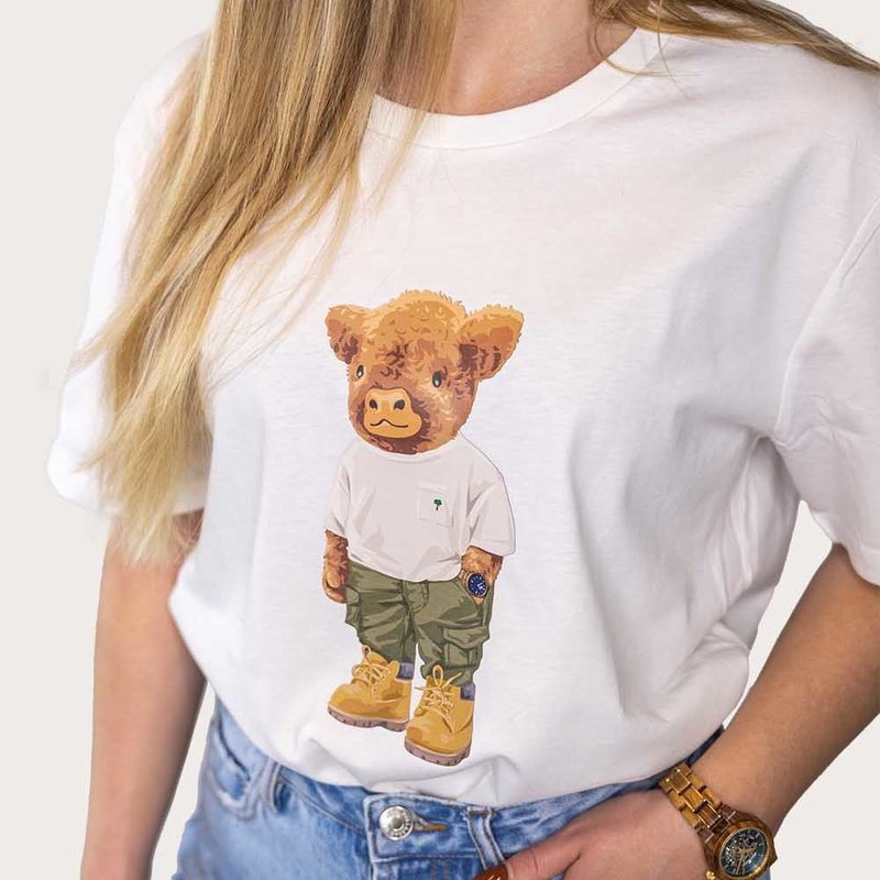 T-shirt doux unisexe à manches courtes et col rond, 100% coton biologique et le logo Harvey intégral.